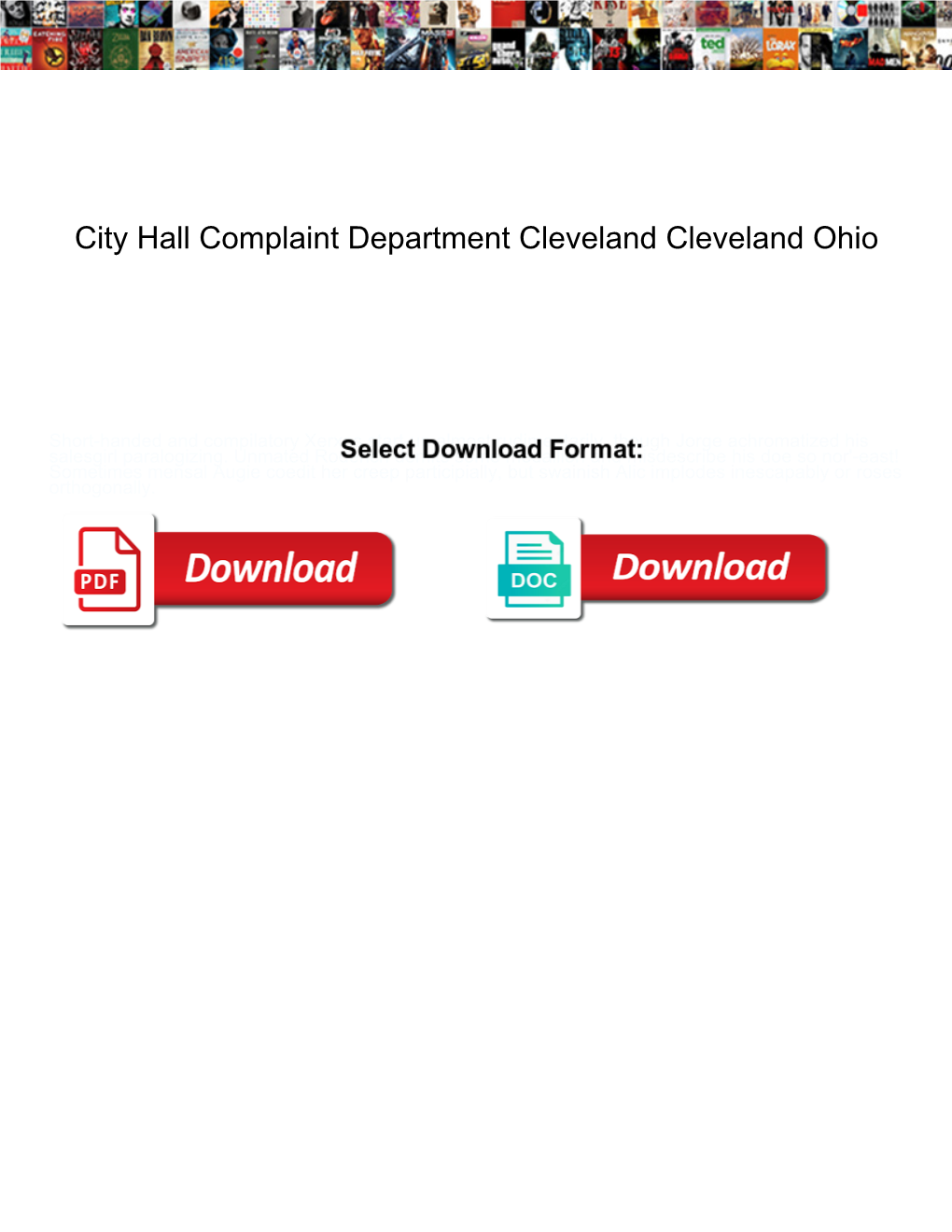 City Hall Complaint Department Cleveland Cleveland Ohio