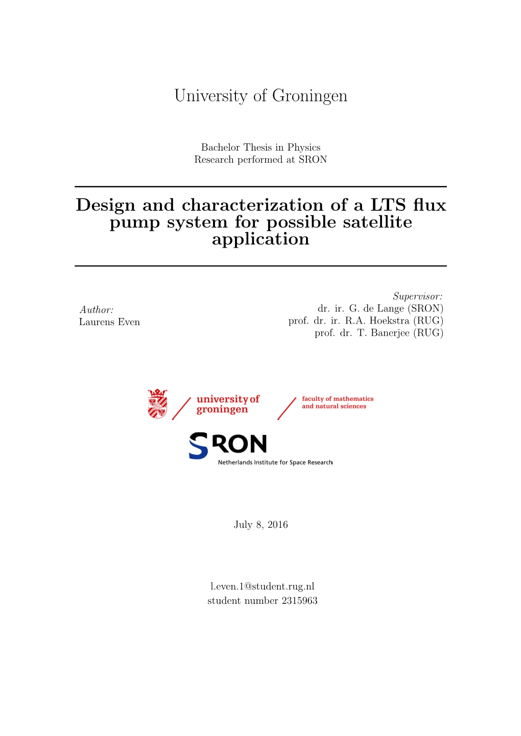 Design and Characterization of a LTS Flux Pump System for Possible