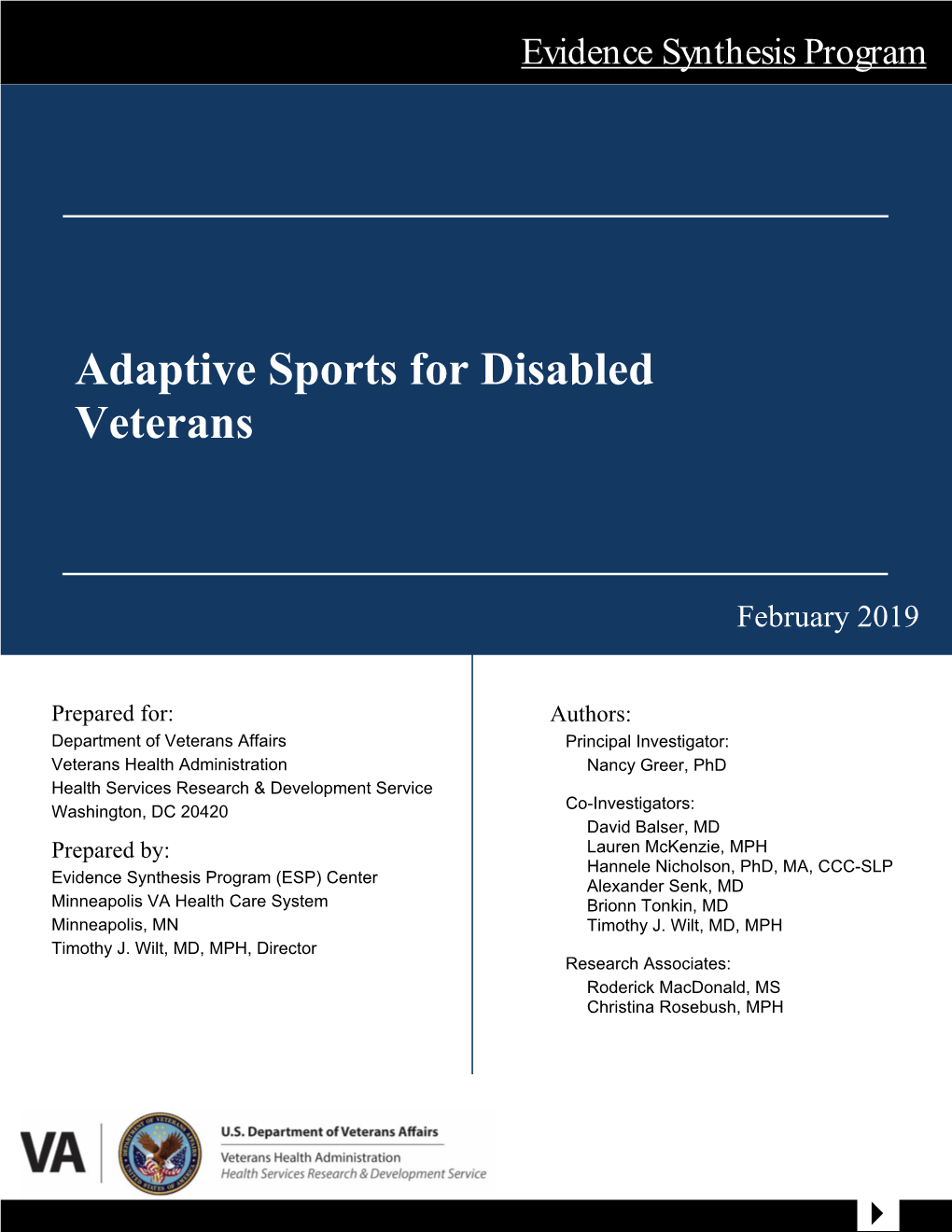 Adaptive Sports for Disabled Veterans