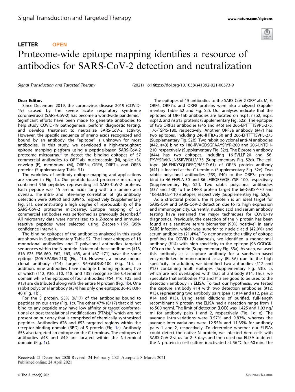 Proteome-Wide Epitope Mapping Identifies a Resource of Antibodies