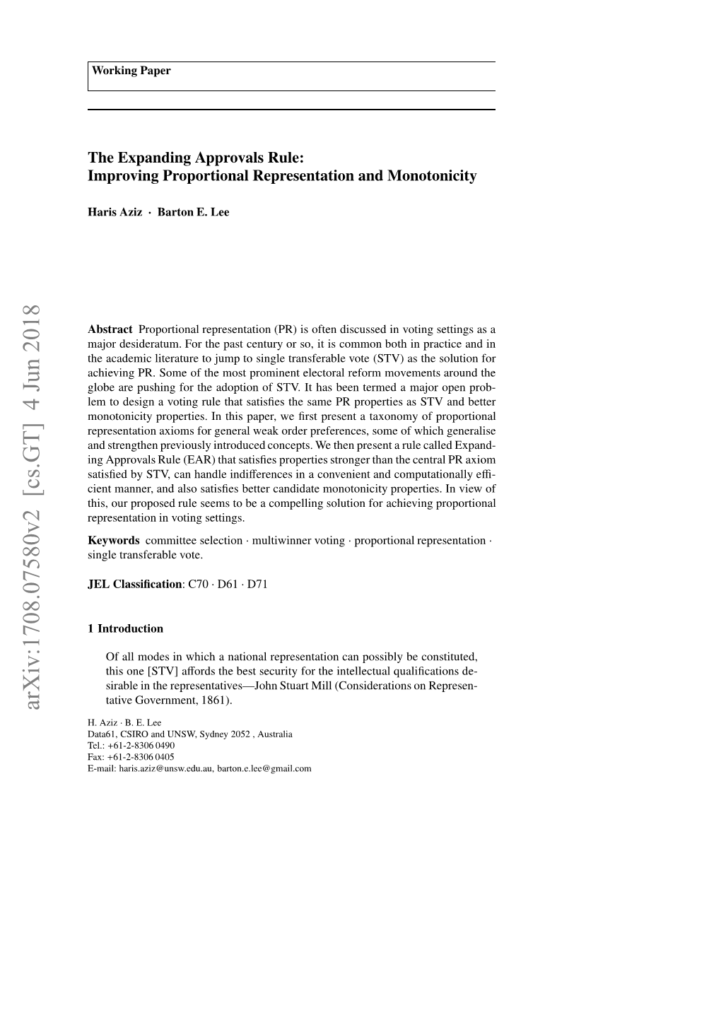 The Expanding Approvals Rule: Improving Proportional Representation and Monotonicity 3