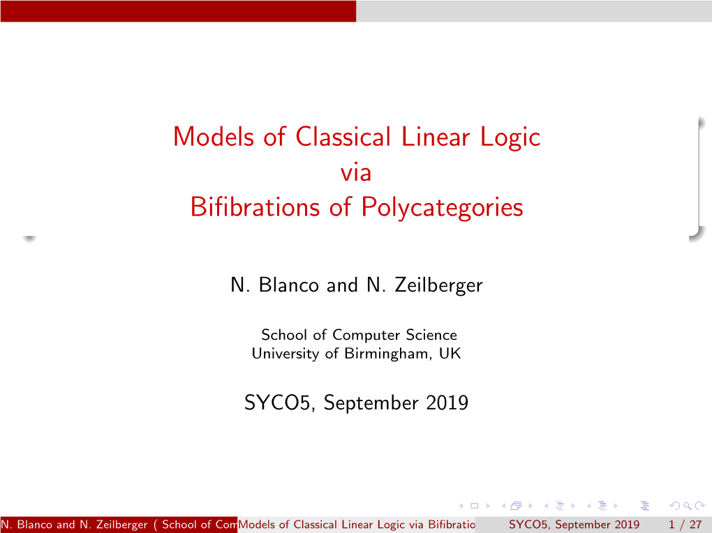 Models of Classical Linear Logic Via Bifibrations of Polycategories