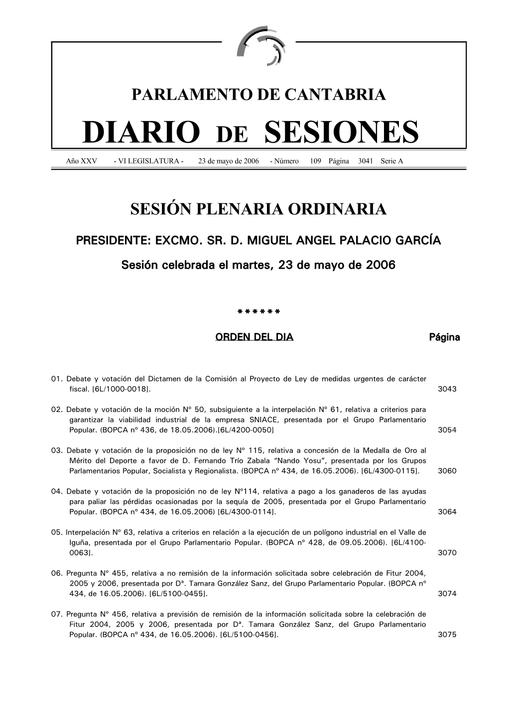 Diario De Sesiones