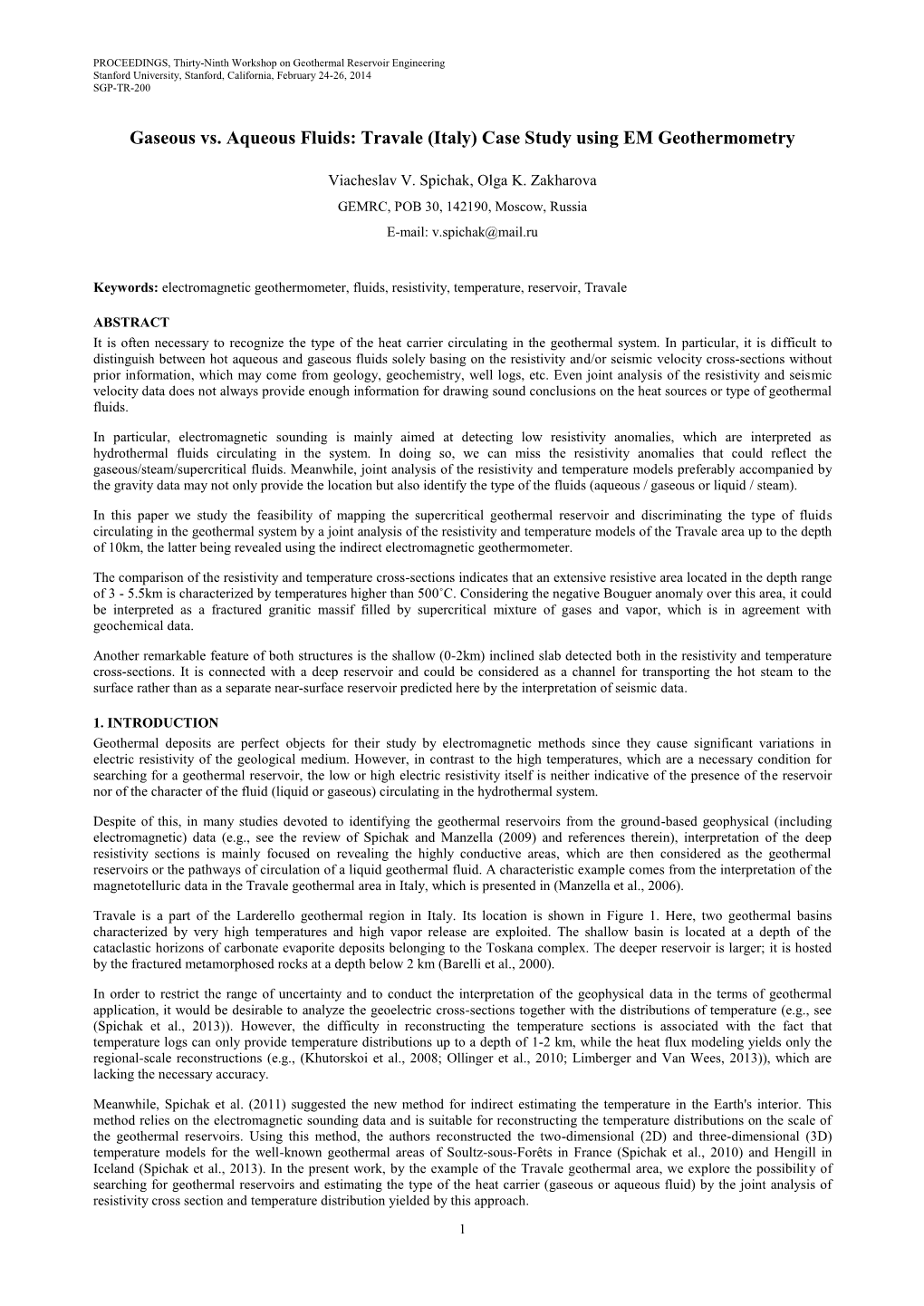 Gaseous Vs Aqueous Fluids: Travale (Italy) Case Study Using EM Geothermometry