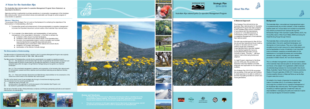 Strategic Plan 2016-2018 for the Australian Alps National Parks Co