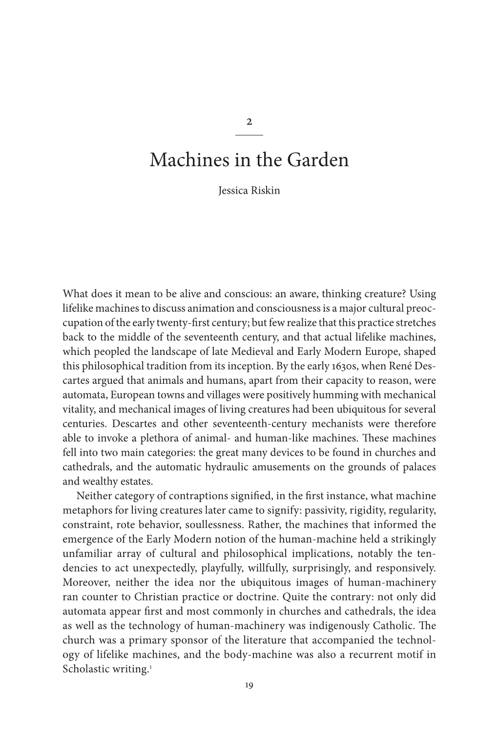 Machines in the Garden