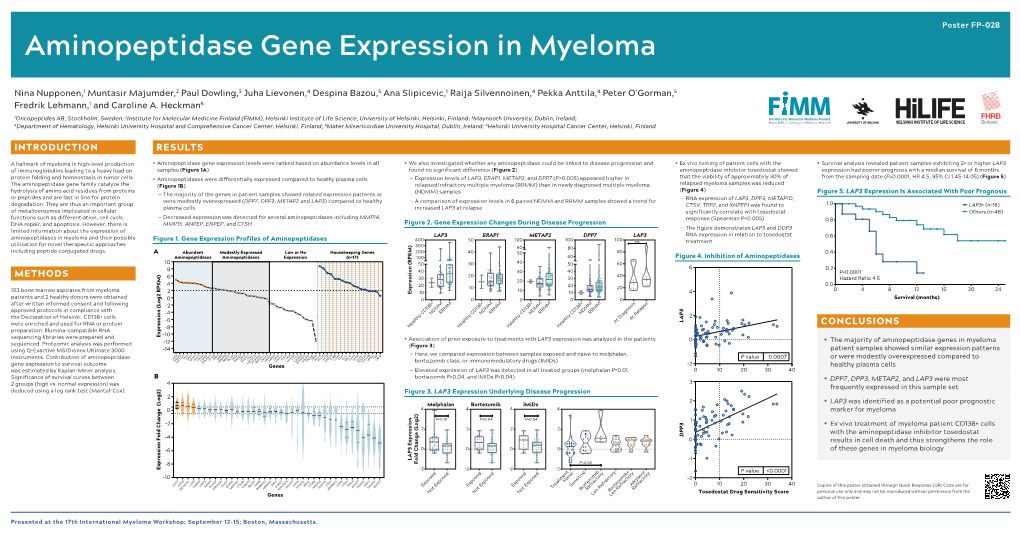 IMW 2019 Aminopeptidase Gene Expression Poster