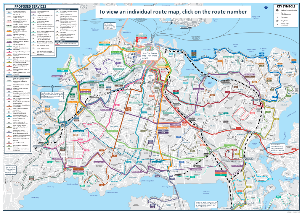 To View an Individual Route Map, Click on the Route Number