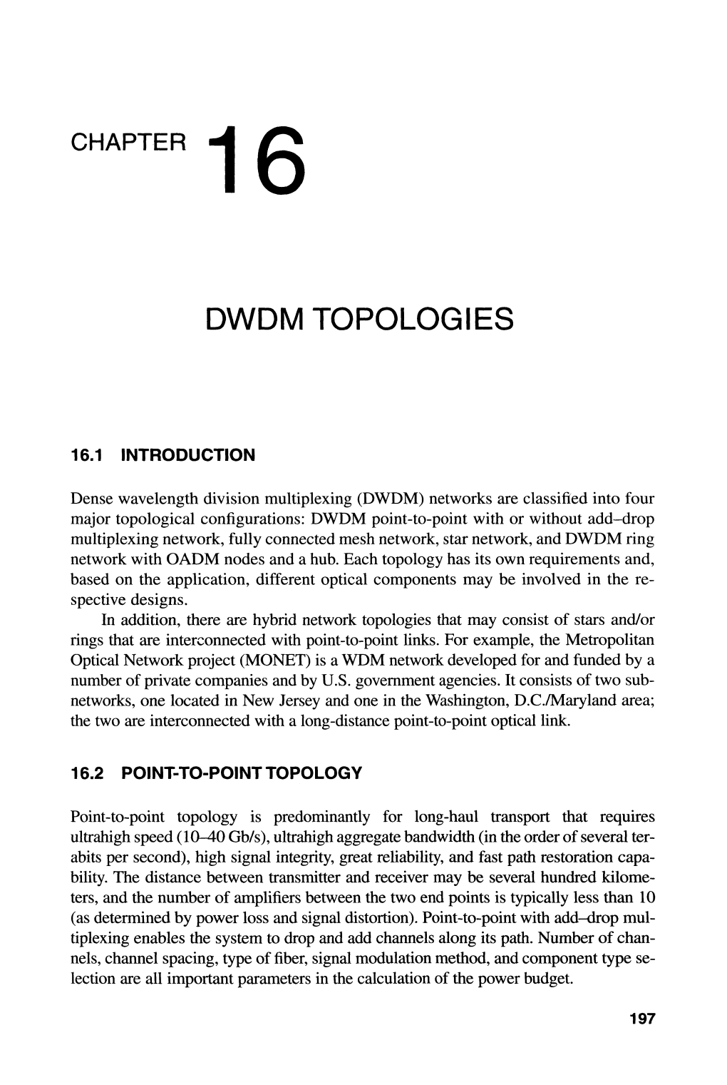 Dwdm Topologies