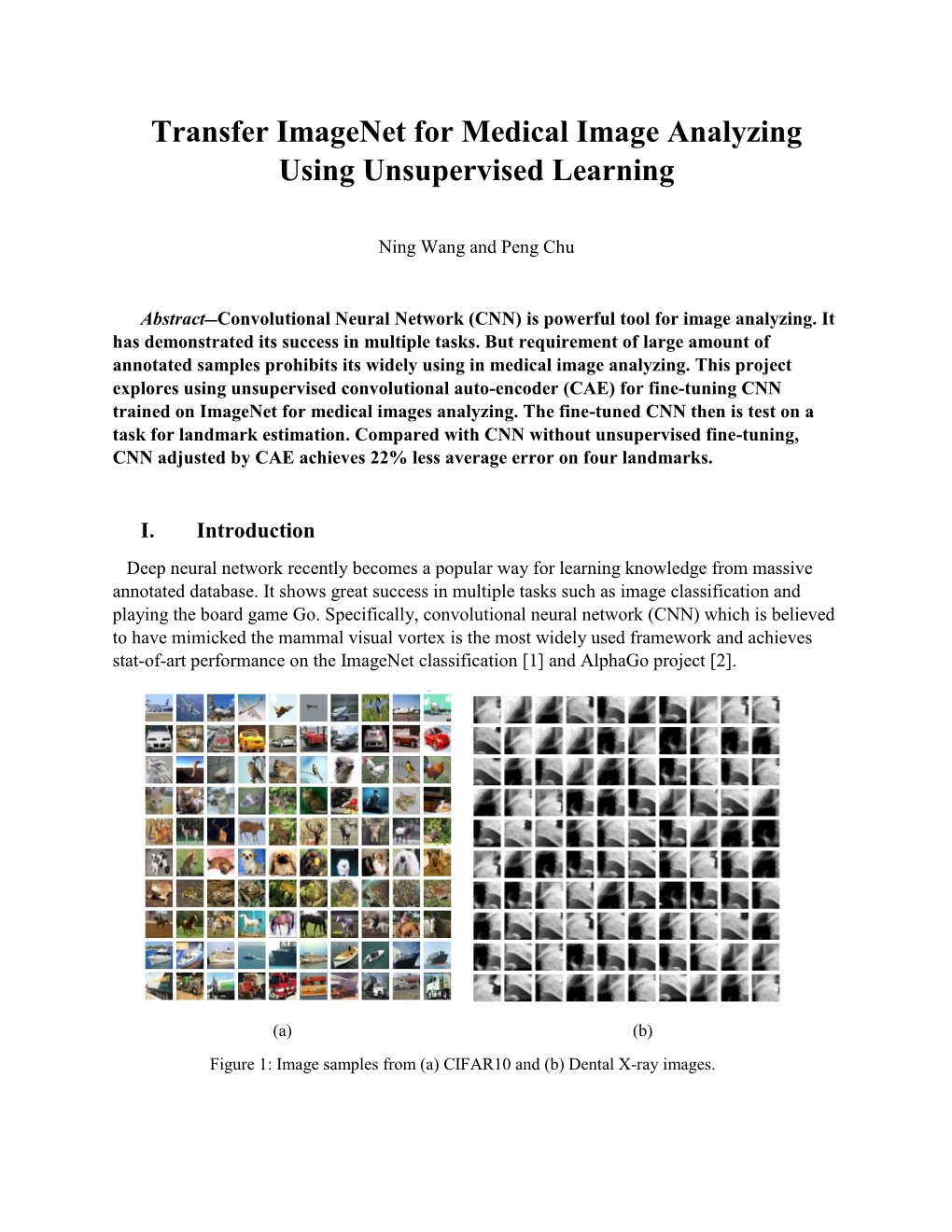 Transfer Imagenet for Medical Image Analyzing Using Unsupervised Learning
