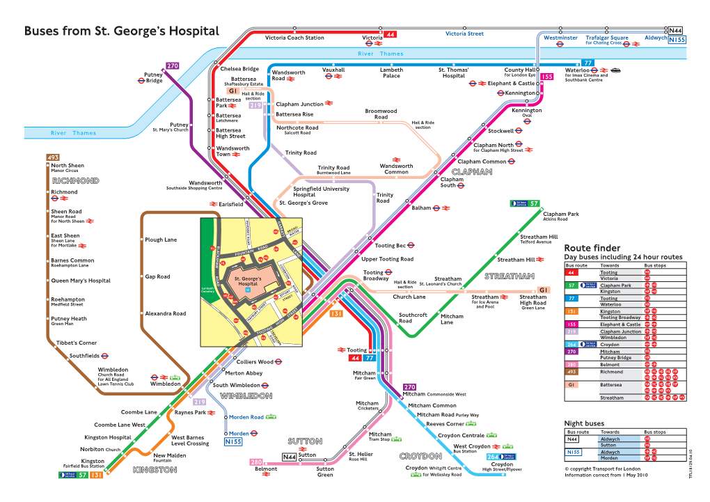 Buses from St. George's Hospital