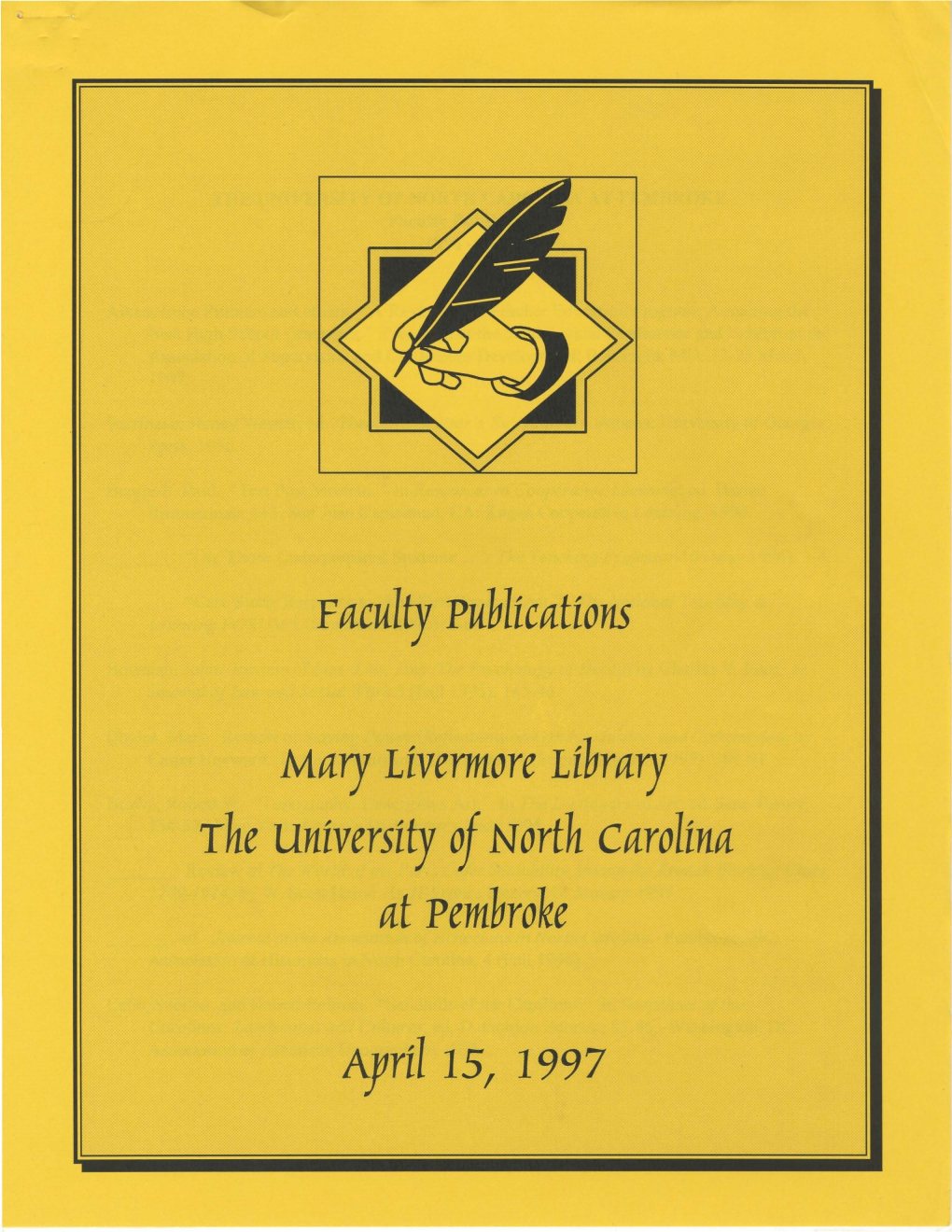 Faculty Publications Mary Livermore Library the University of North