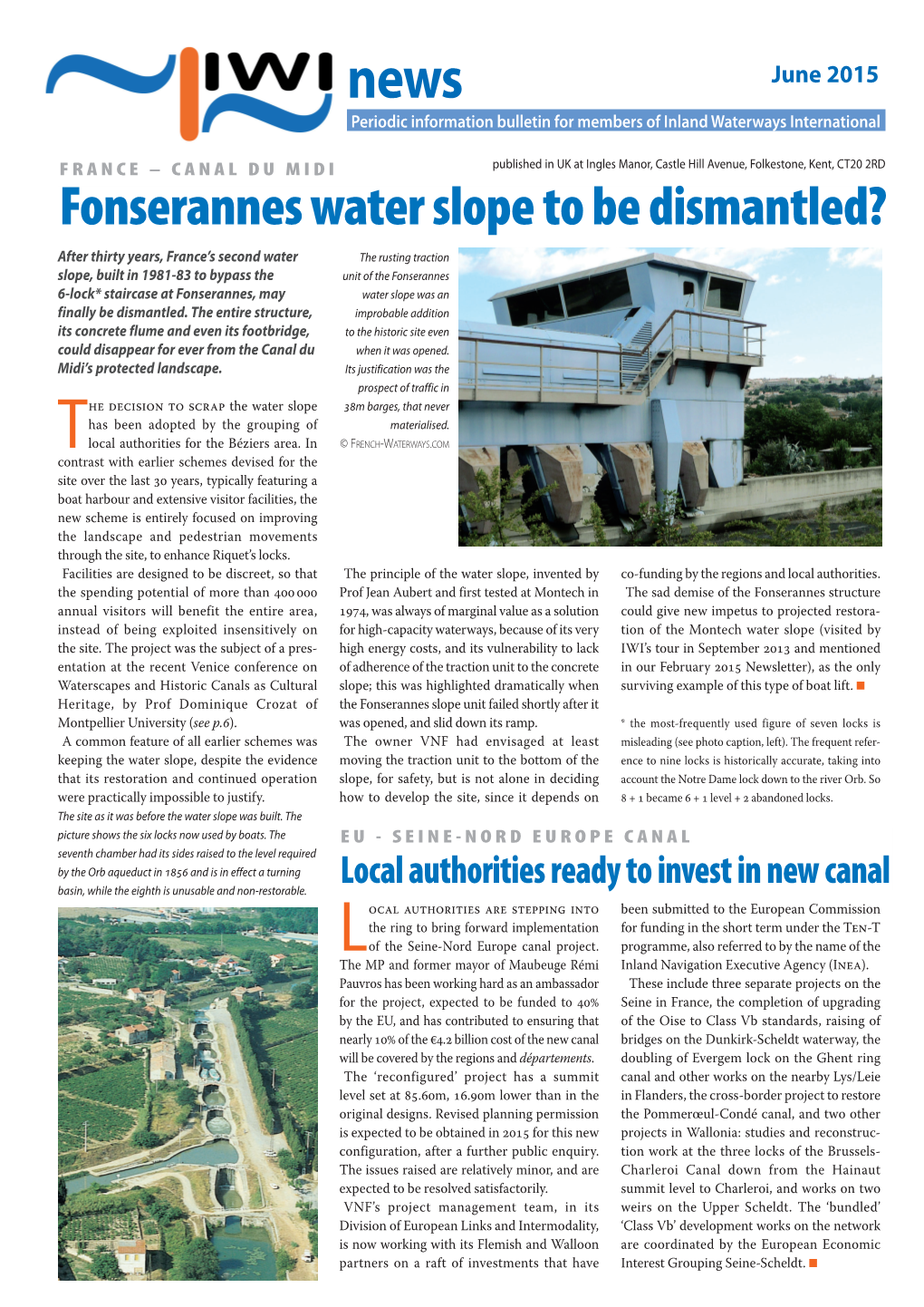 Fonserannes Water Slope to Be Dismantled?