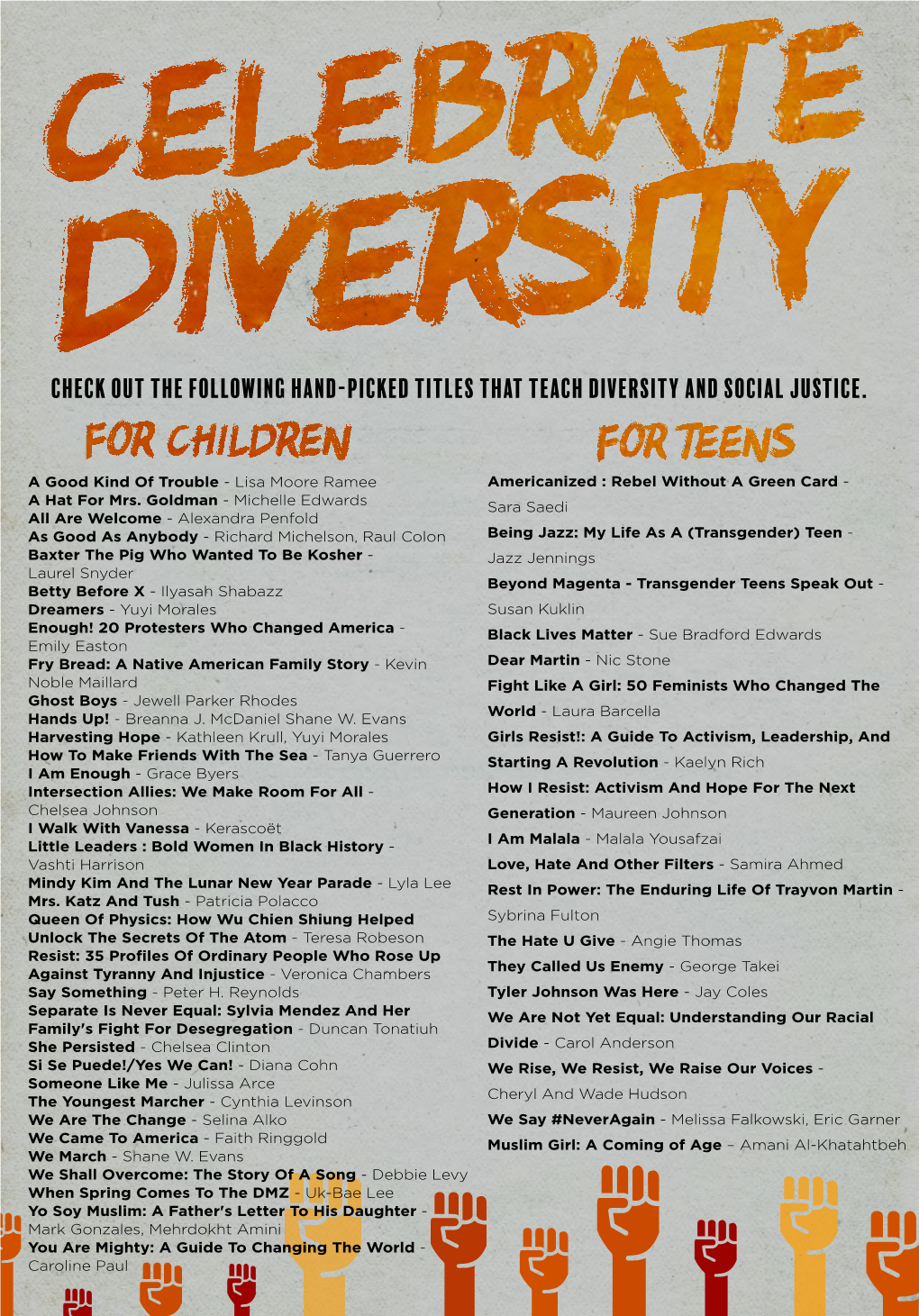 Check out the Following Hand-Picked Titles That Teach Diversity and Social Justice