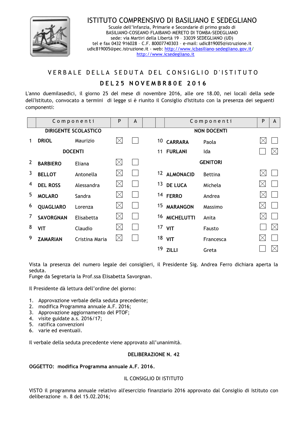 Istituto Comprensivo Di Basiliano E Sedegliano