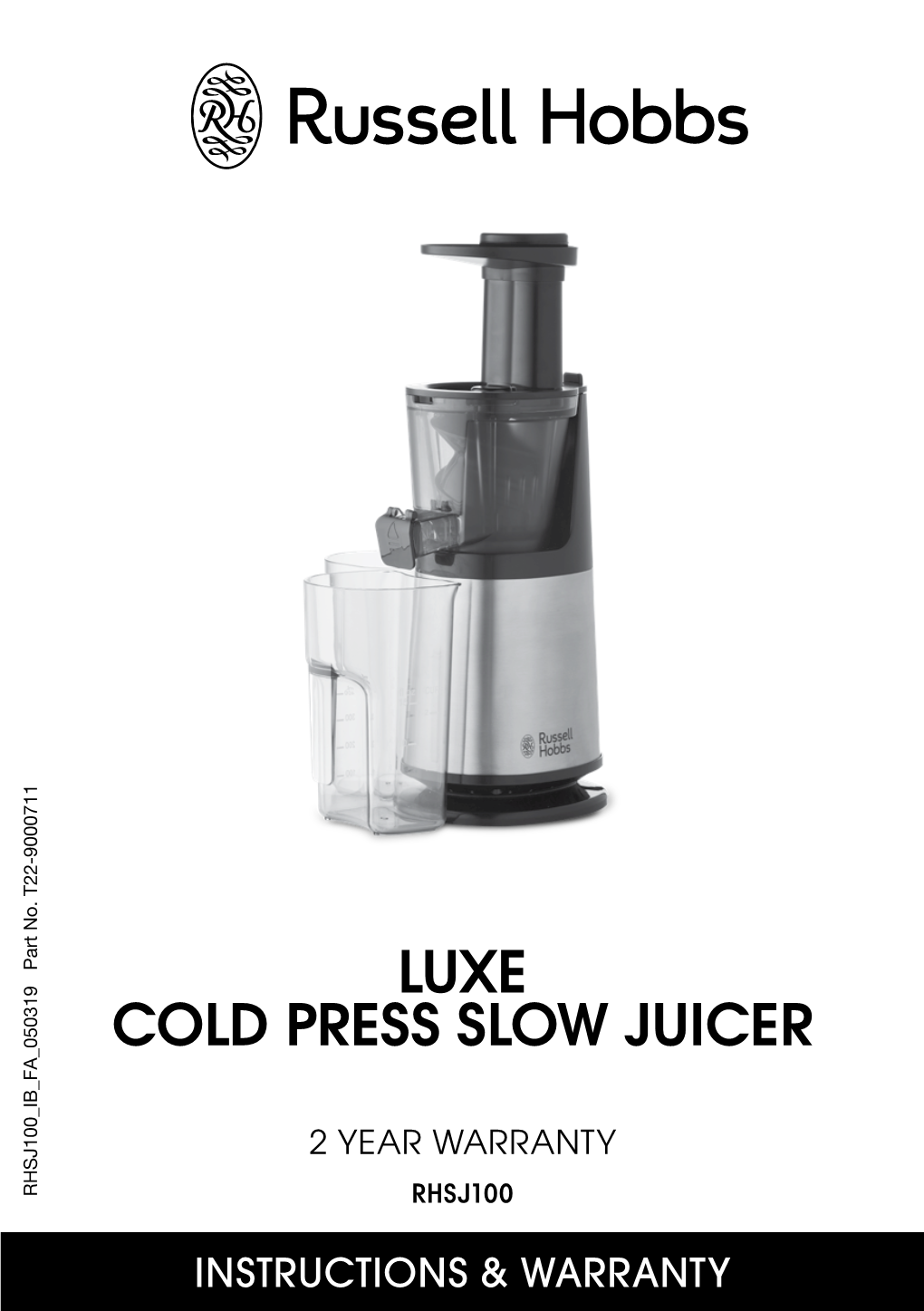 Luxe Cold Press Slow Juicer