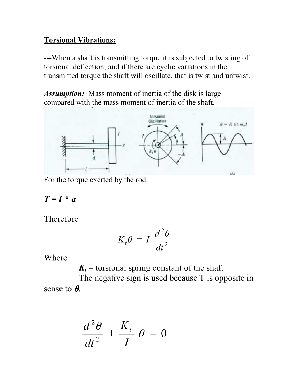 Torsional Vibrations