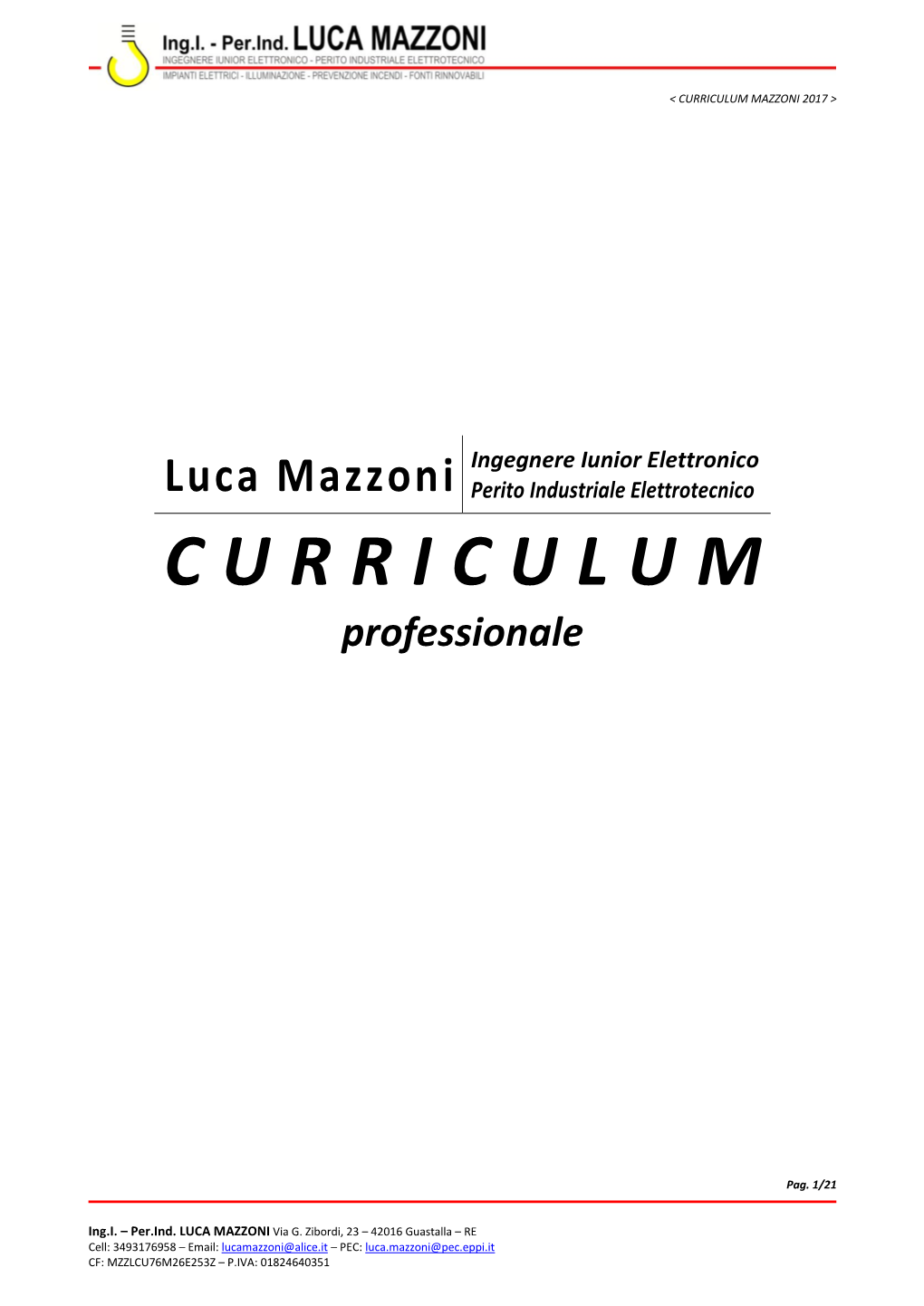 Curriculum Mazzoni 2017 >