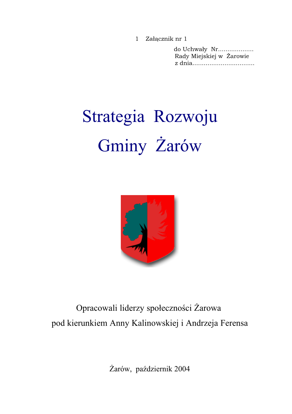 Strategia Rozwoju Miasta I Gminy Żarów