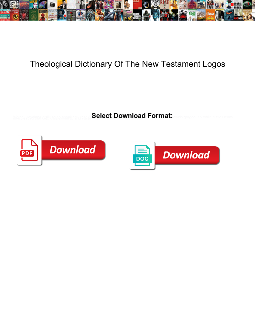 Theological Dictionary of the New Testament Logos