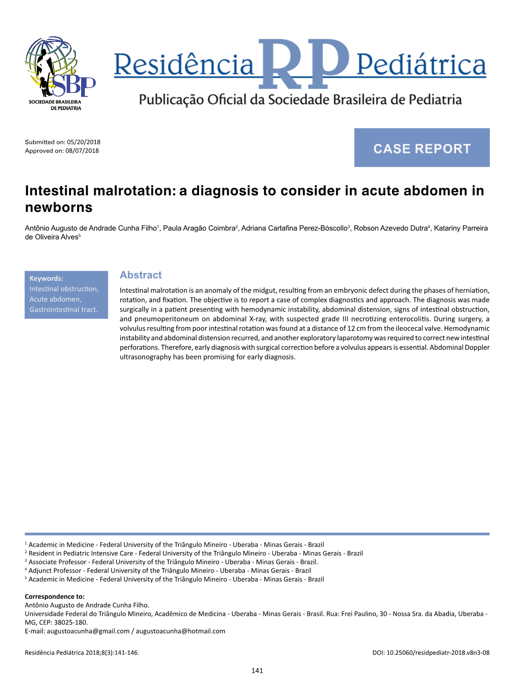 Intestinal Malrotation: a Diagnosis to Consider in Acute Abdomen In