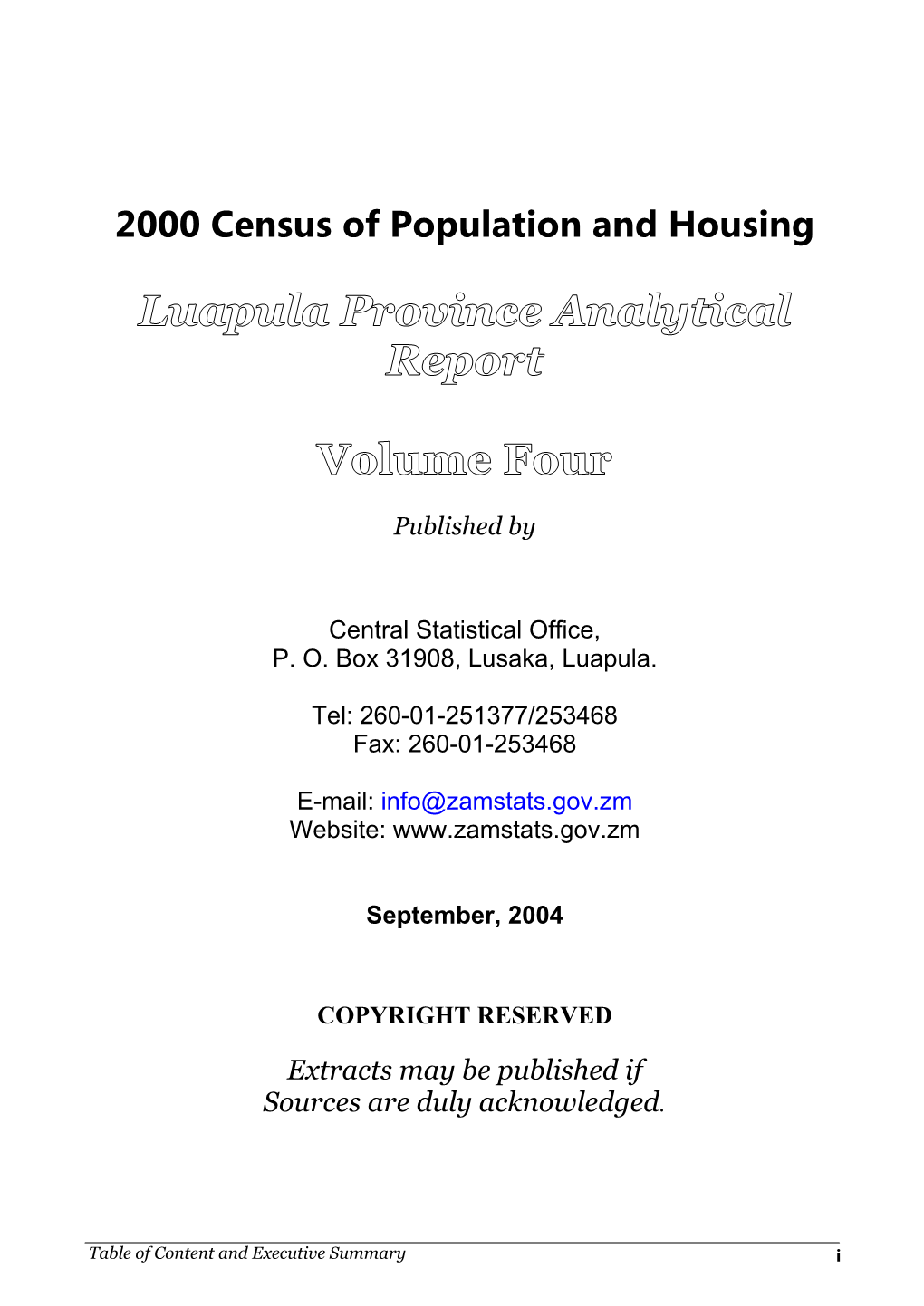 2000 Census of Population and Housing