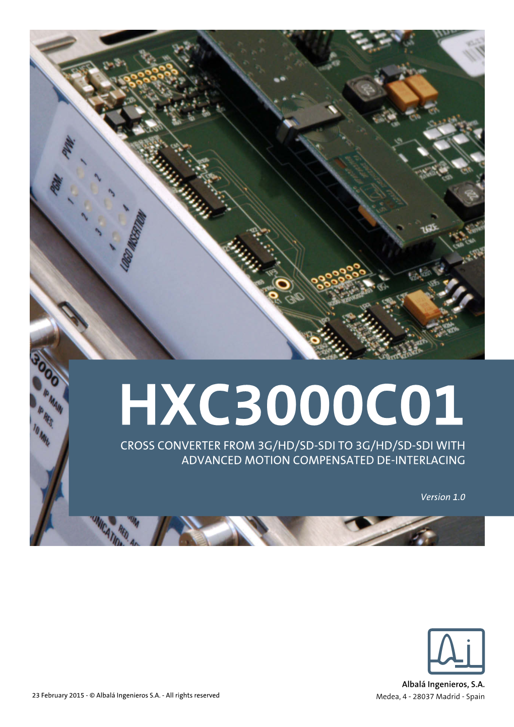 Manual HXC3000C01
