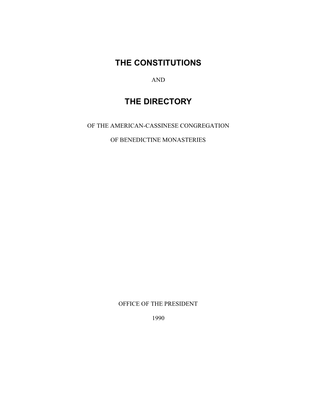 The Constitutions