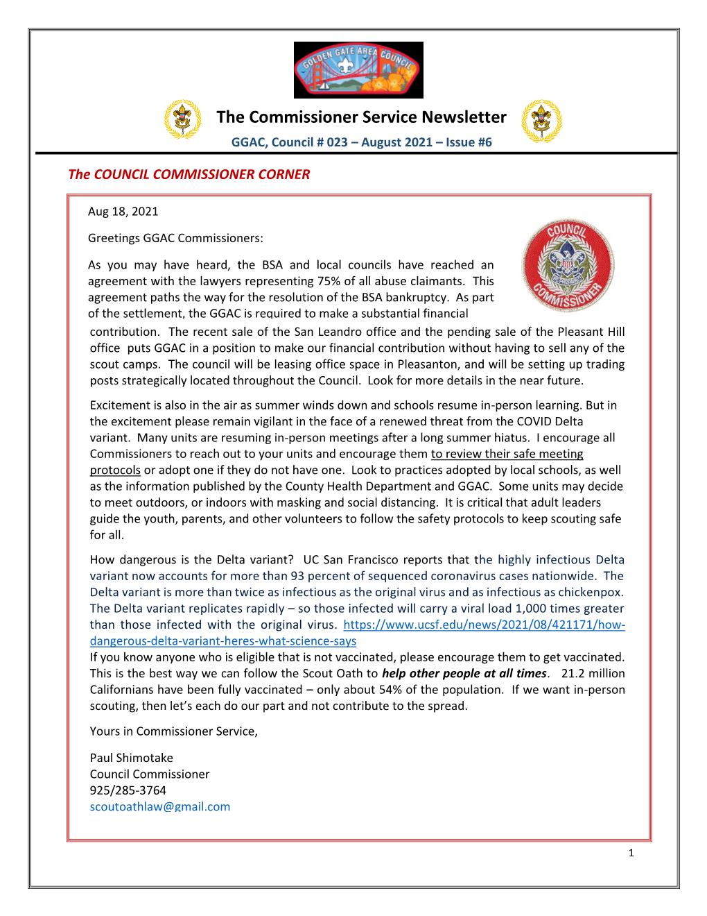 The Commissioner Service Newsletter