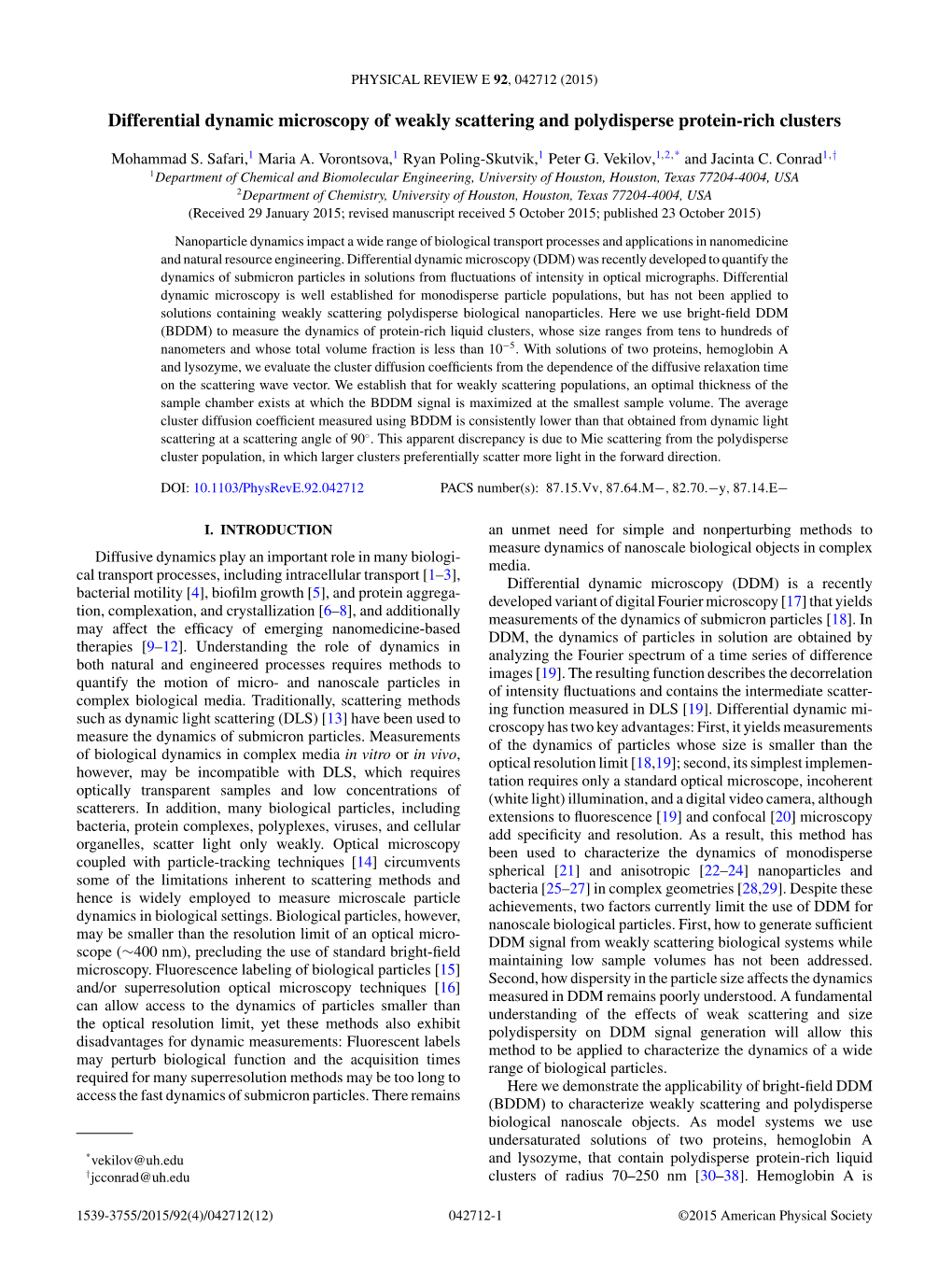 Differential Dynamic Microscopy of Weakly Scattering and Polydisperse Protein-Rich Clusters