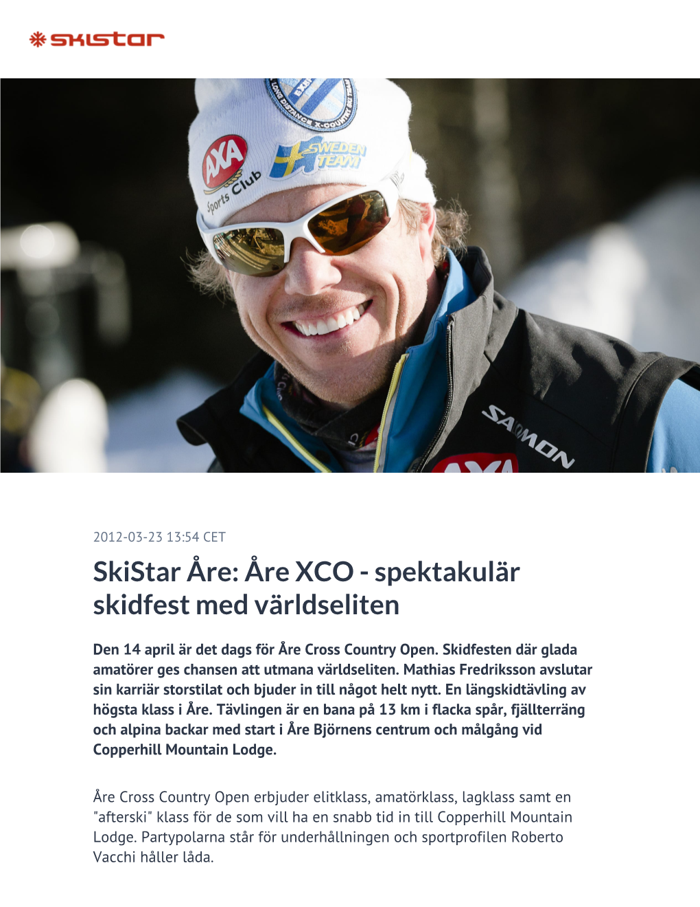 Skistar Åre: Åre XCO - Spektakulär Skidfest Med Världseliten