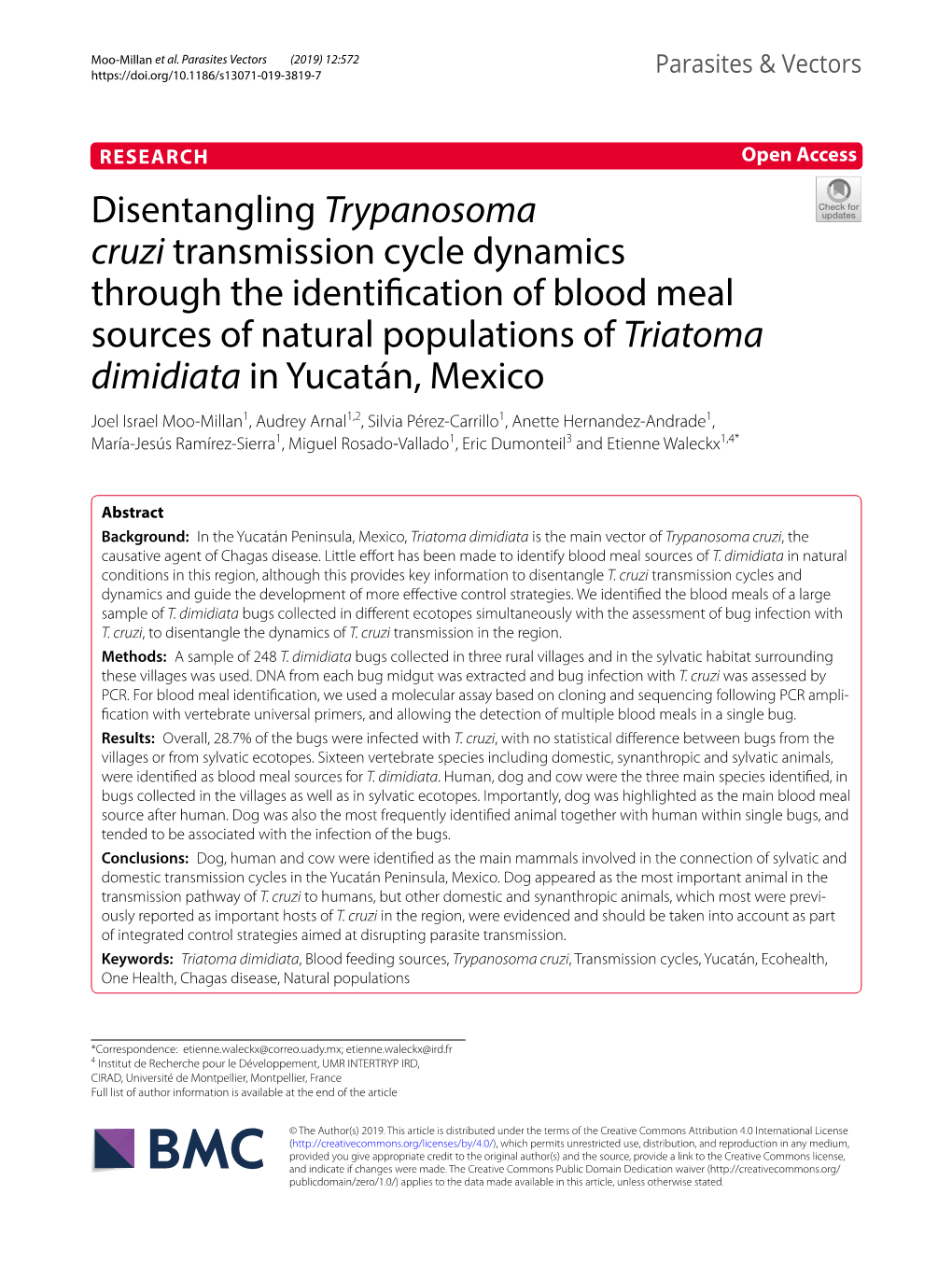 Disentangling Trypanosoma Cruzi Transmission Cycle Dynamics