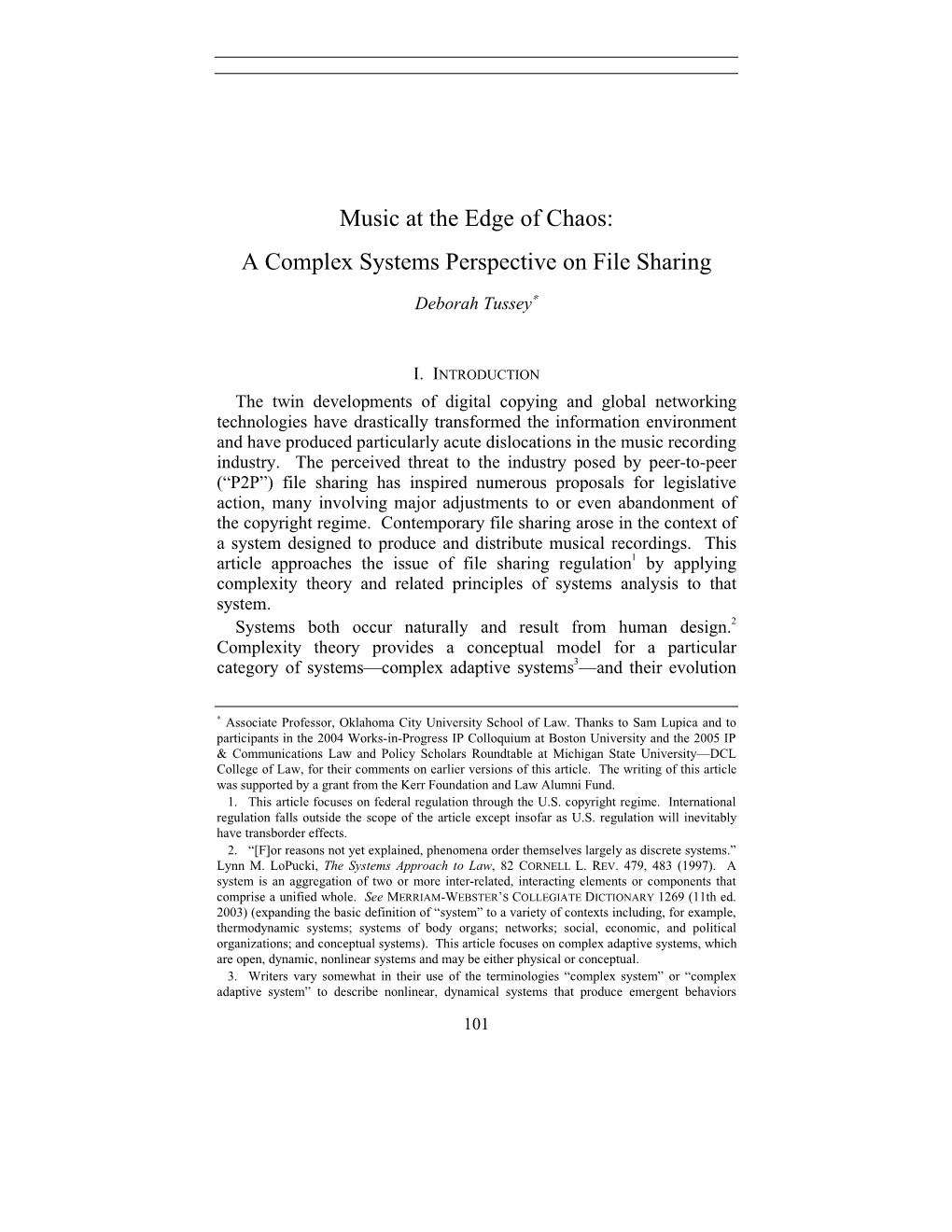 Music at the Edge of Chaos: a Complex Systems Perspective on File Sharing