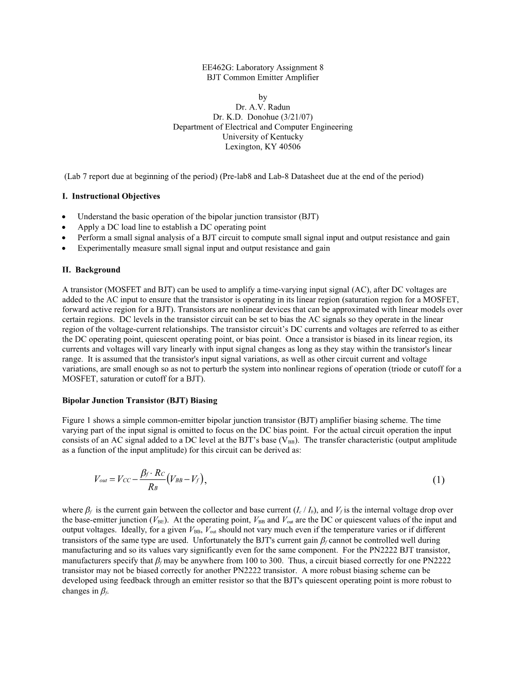 EE462G: Laboratory Assignment 8