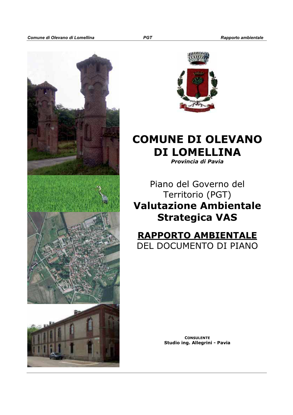 Comune Di Olevano Di Lomellina PGT Rapporto Ambientale