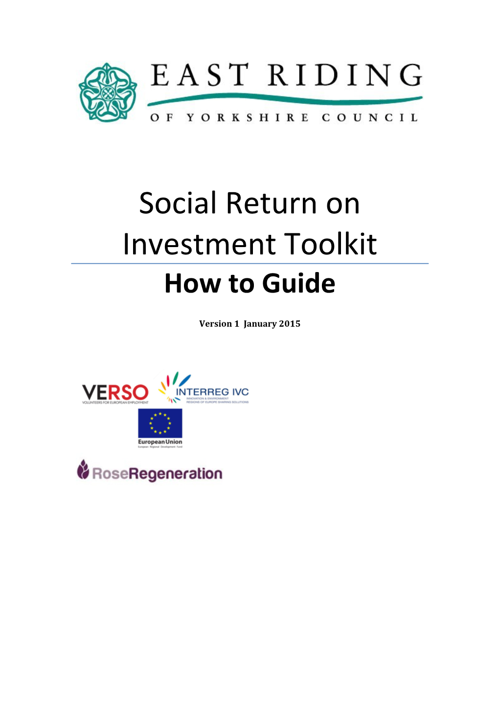 Social Return on Investment Toolkit