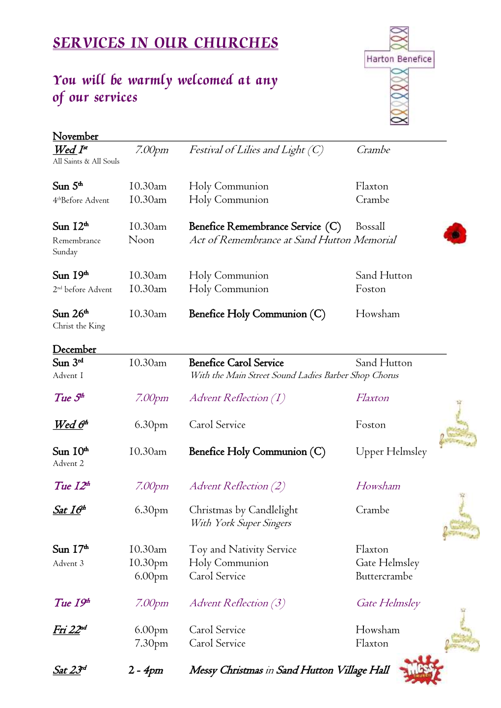 Sand Hutton and Whitwell Group of Parishes