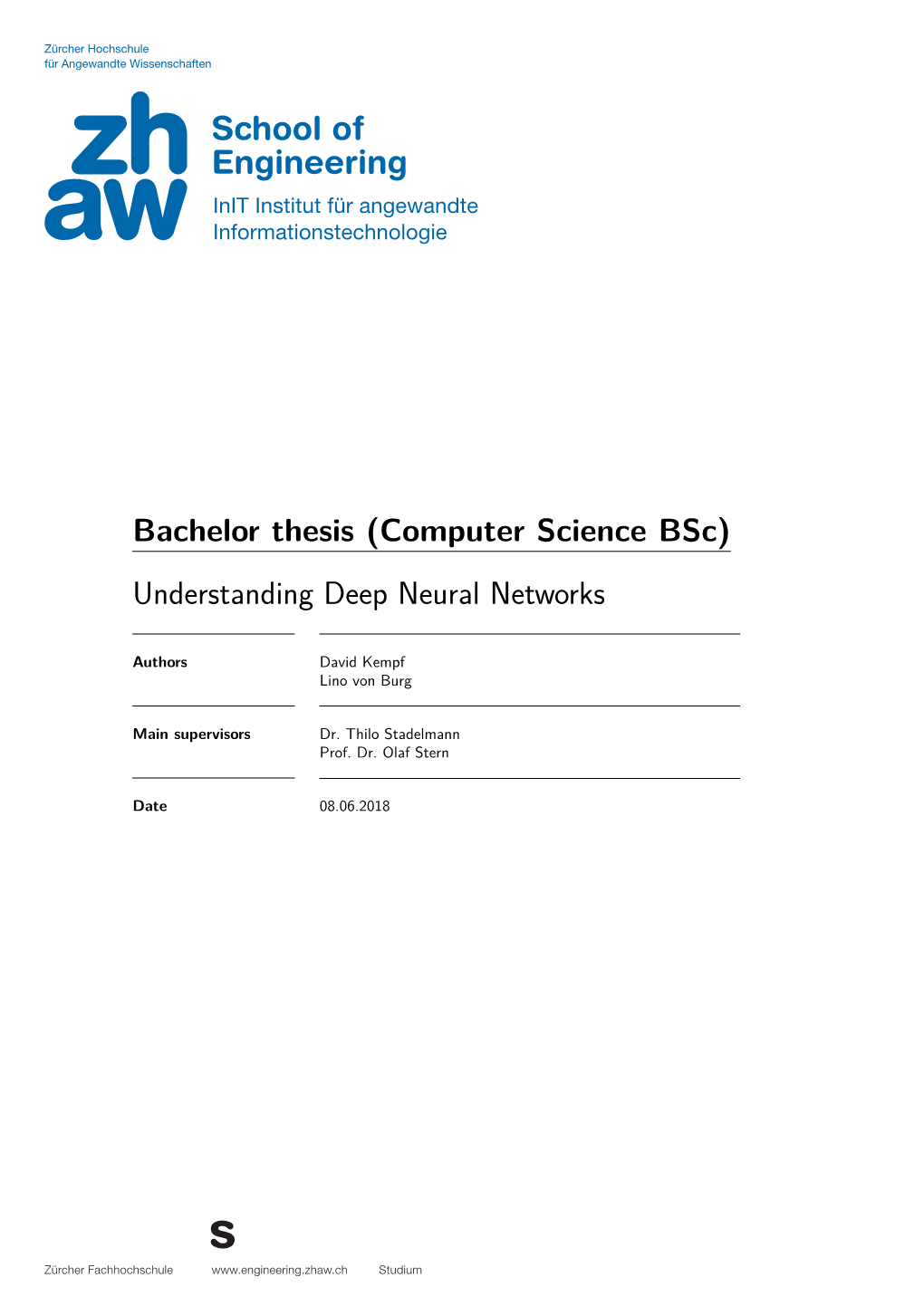 Understanding Deep Neural Networks