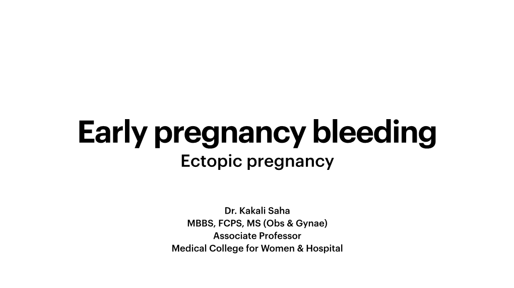 Ectopic Pregnancy PPT B&W