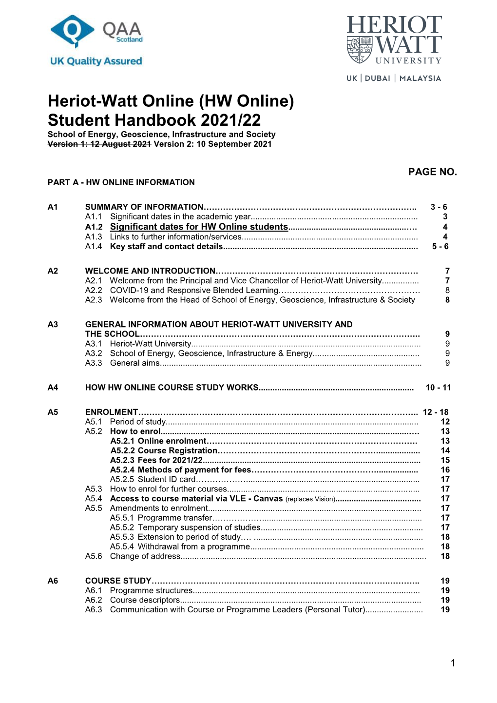 HW Online Student Handbook