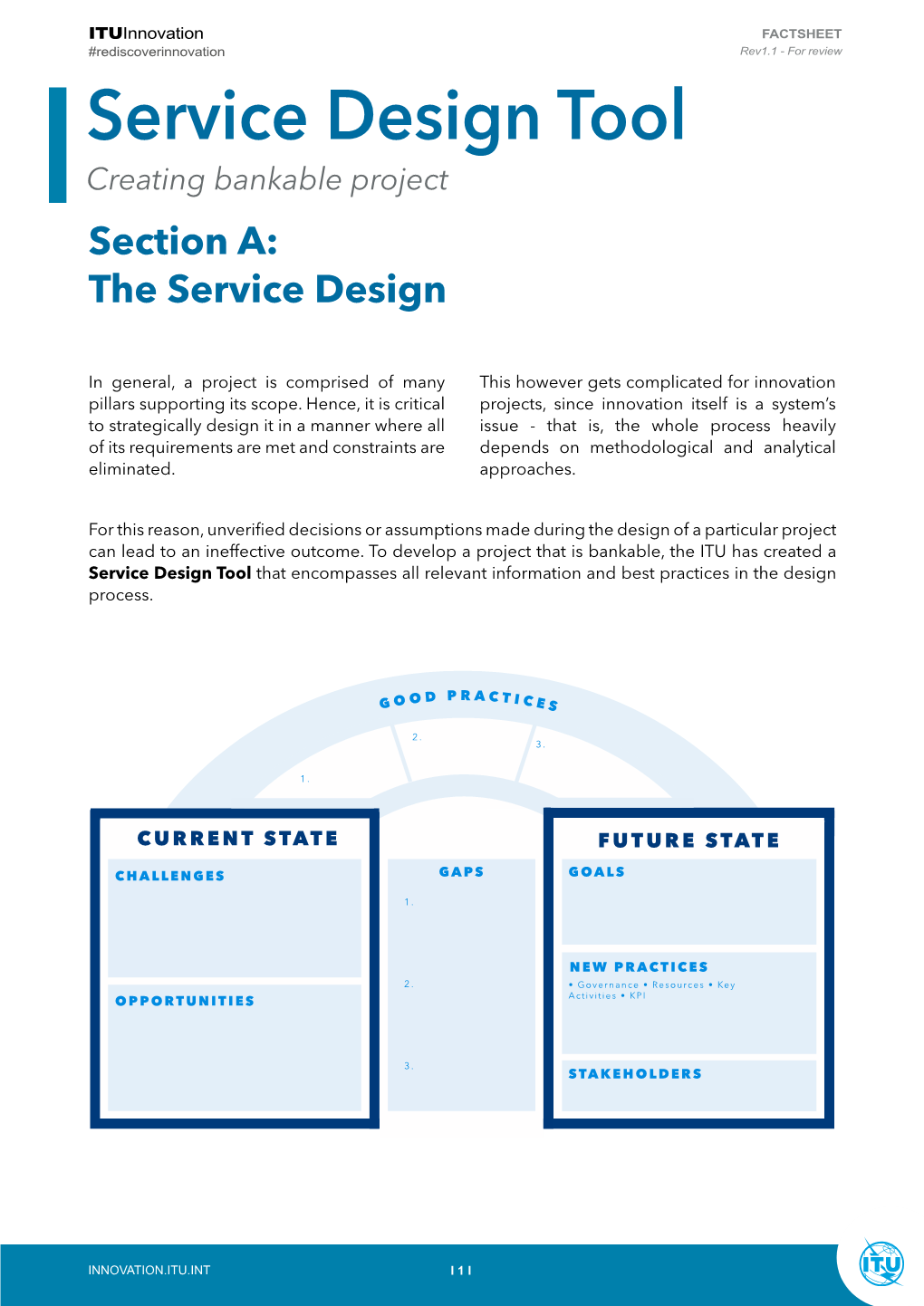 Service Design Tool Creating Bankable Project Section A: the Service Design