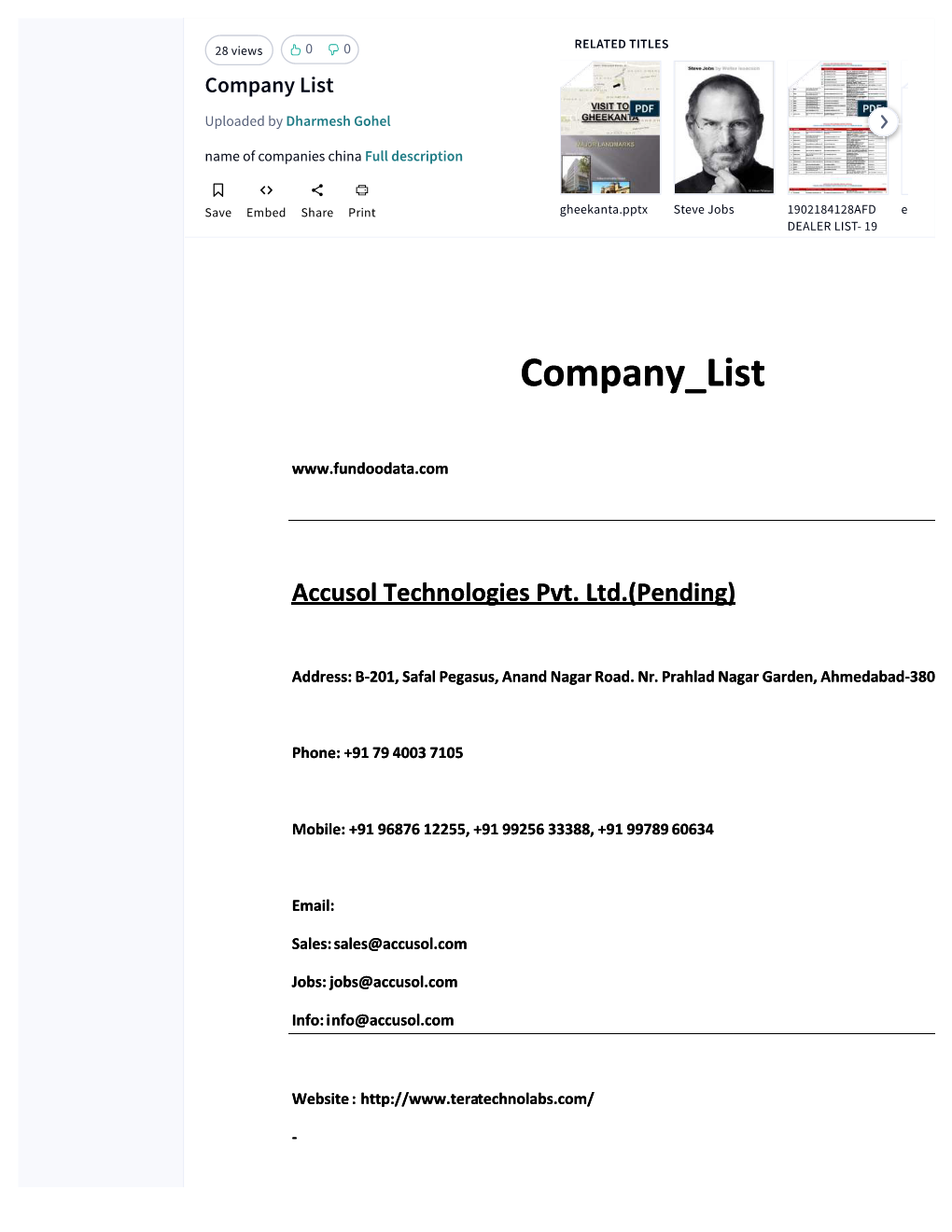 Company List