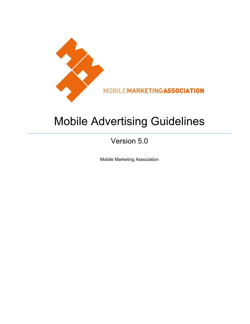 MMA Mobile Advertising Guidelines