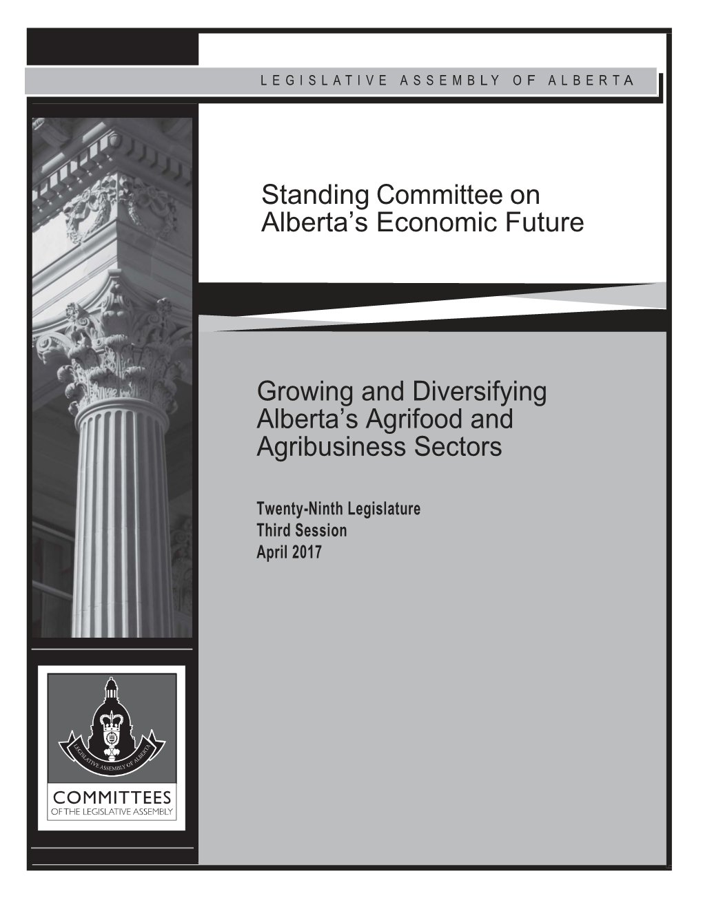 Report on Growing and Diversifying Alberta's Agrifood and Agribusiness