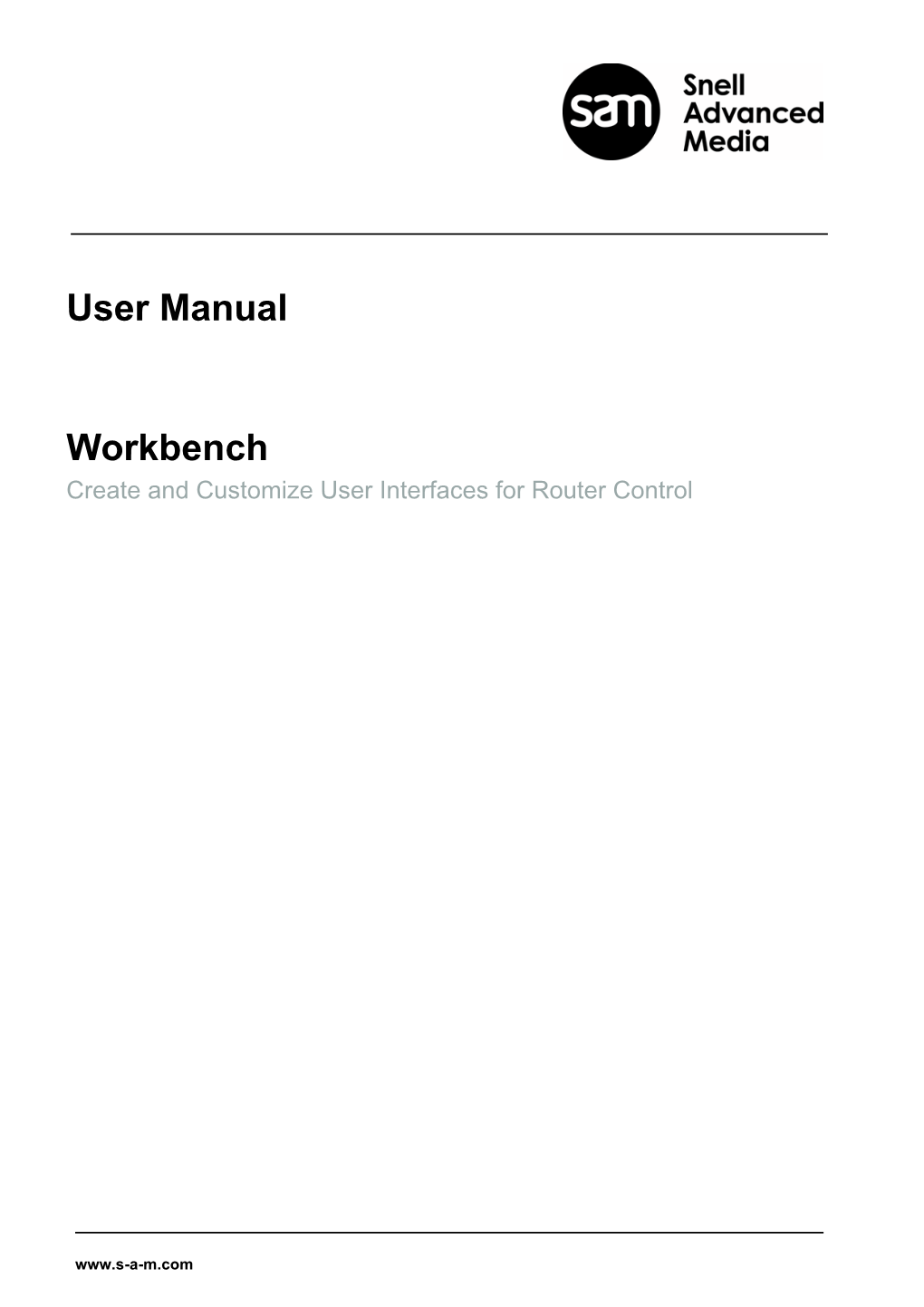 User Manual Workbench