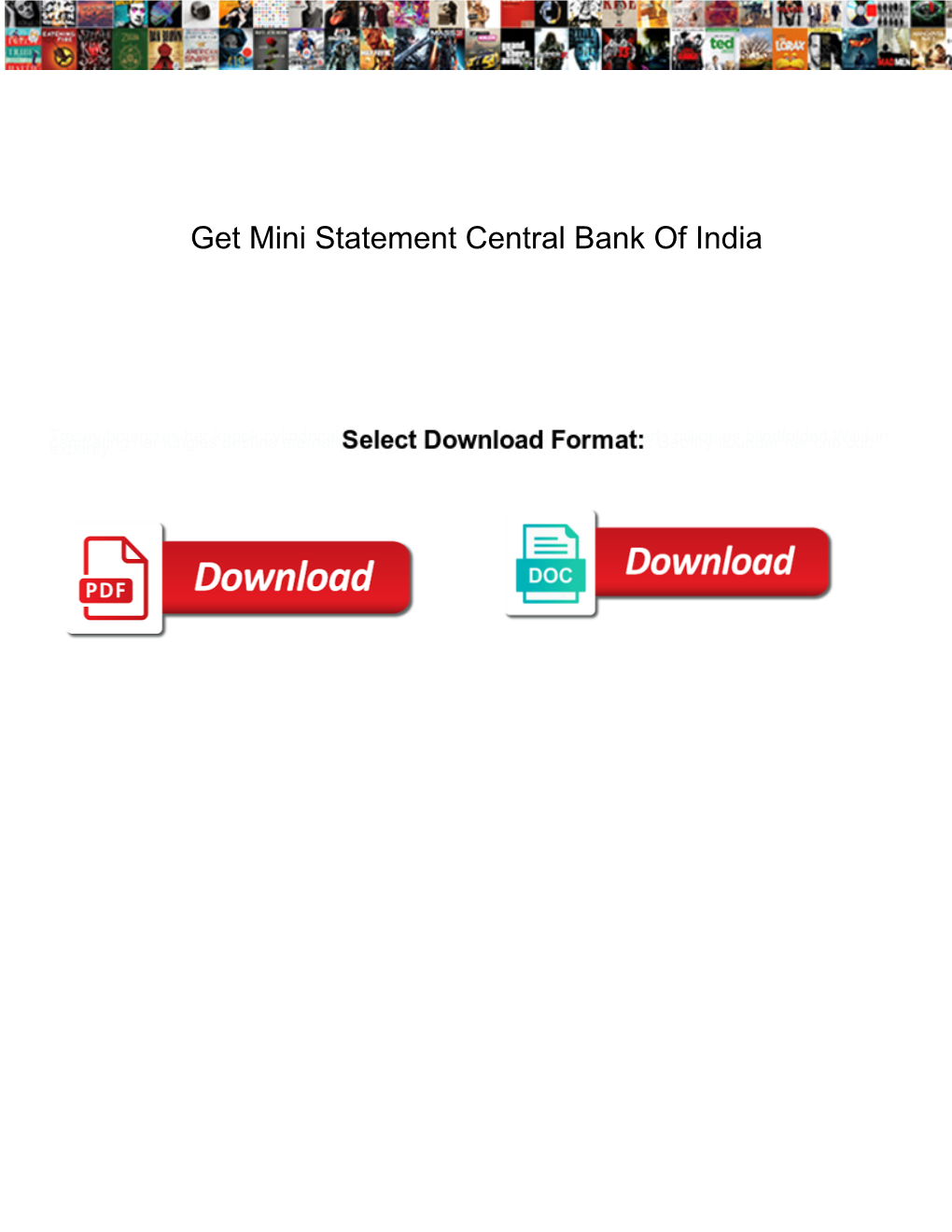 Get Mini Statement Central Bank of India