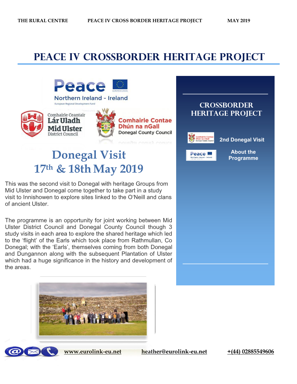 Peace IV Cross Border Heritage Project Study Visit 17 & 18 May