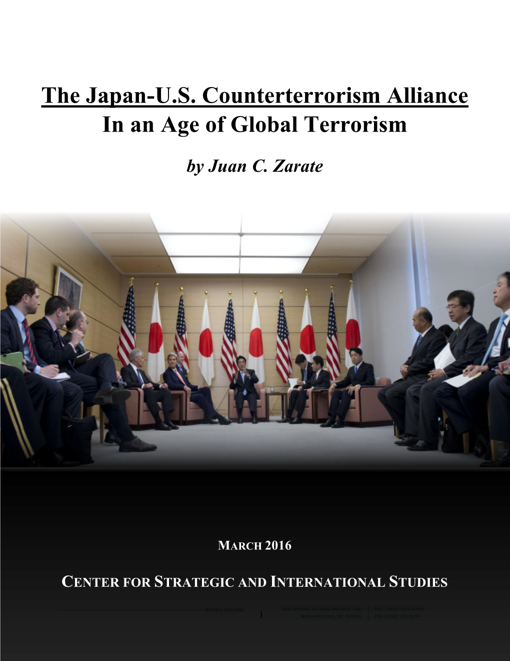 The Japan-U.S. Counterterrorism Alliance in an Age of Global Terrorism