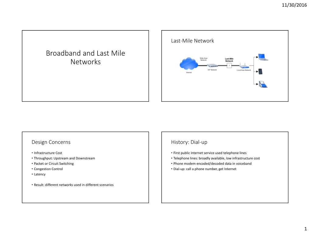 Broadband: the Last Mile