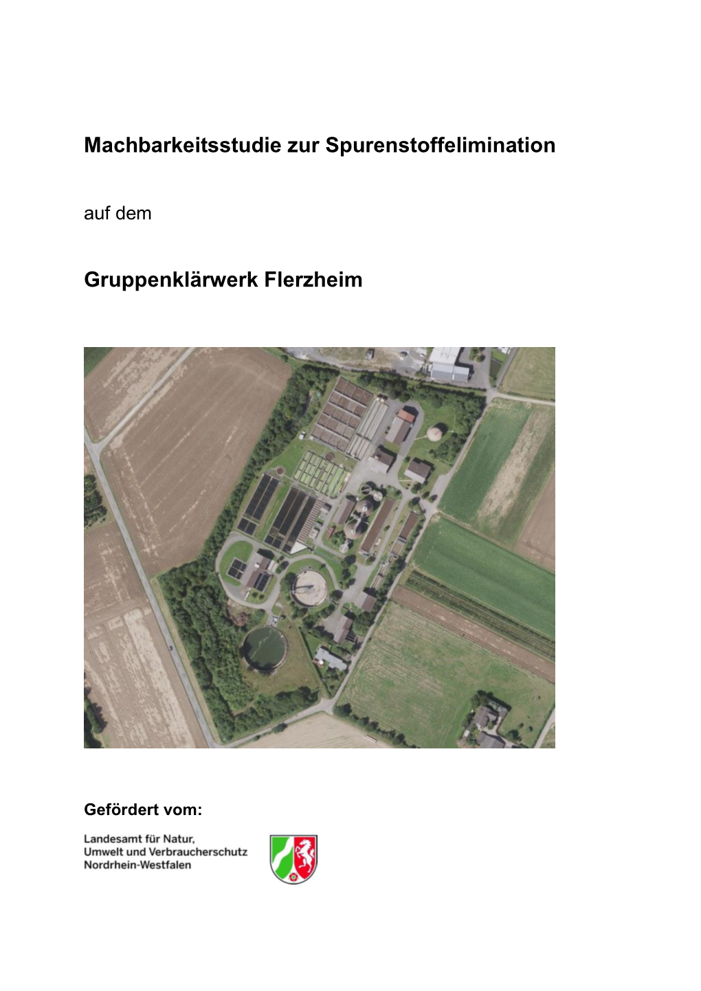 Machbarkeitsstudie Zur Spurenstoffelimination Gruppenklärwerk Flerzheim